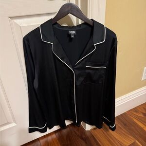 INC International Concepts Black Satin Top